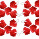 Mesh Pouf Bath Sponge (Pack of 20, Red)