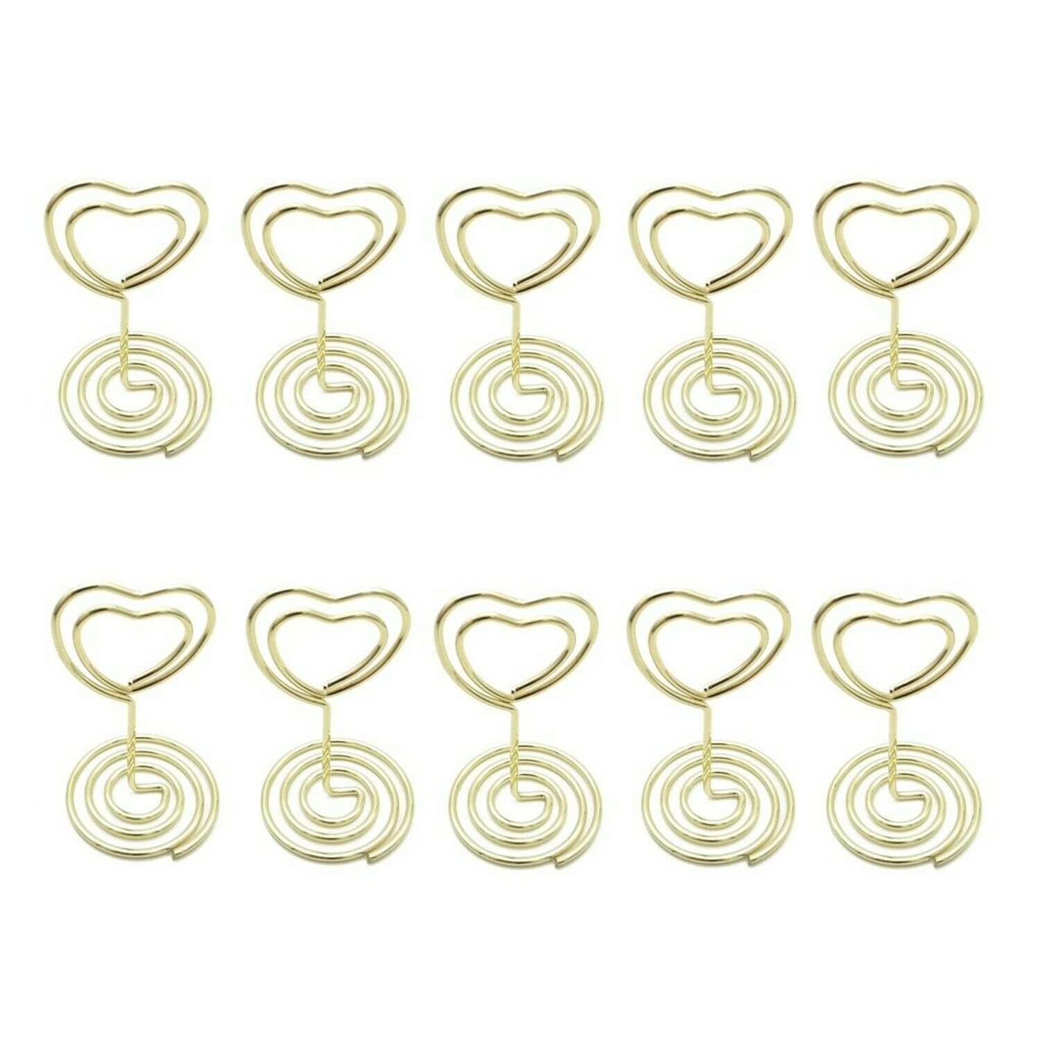 JANOU Mini Heart Shape Place Card Memo Holder Picture Stand Note Clip for Wed...