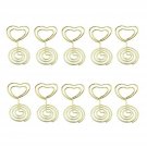 JANOU Mini Heart Shape Place Card Memo Holder Picture Stand Note Clip for Wed...