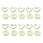 JANOU Mini Heart Shape Place Card Memo Holder Picture Stand Note Clip for Wed...