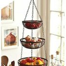 Useful. 3 Tier Hanging Fruit Basket (Black)