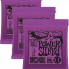 Ernie Ball Power Slinky Nickel Wound Sets.011 - .048, Bundle of 3 Sets