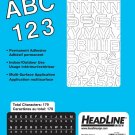 Headline Sign 31912 Stick-On Vinyl Letters and Numbers, White, 3/4-Inch