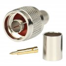 N Connectos Male Crimp Rf Coaxial Connector 50 ohm for LMR400 Belden 9913 RG8...