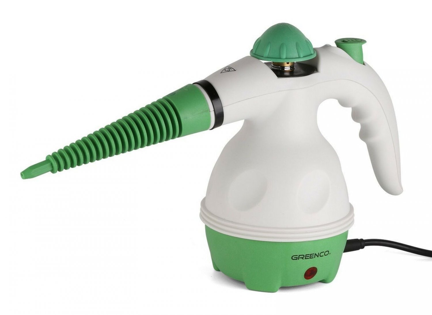 Greenco Portable Fabric Fast-Heating Multi-Purpose Handheld Steamer, Green/Wh...