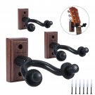 3 Packs Guitar Hanger Real Hardwood Black Walnut Wall Mount Holder for Acoust...