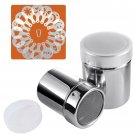 Powder Sugar Shaker with Lid, SOSMAR 2 Sizes 18/8 Stainless Steel Cocoa Cinna...