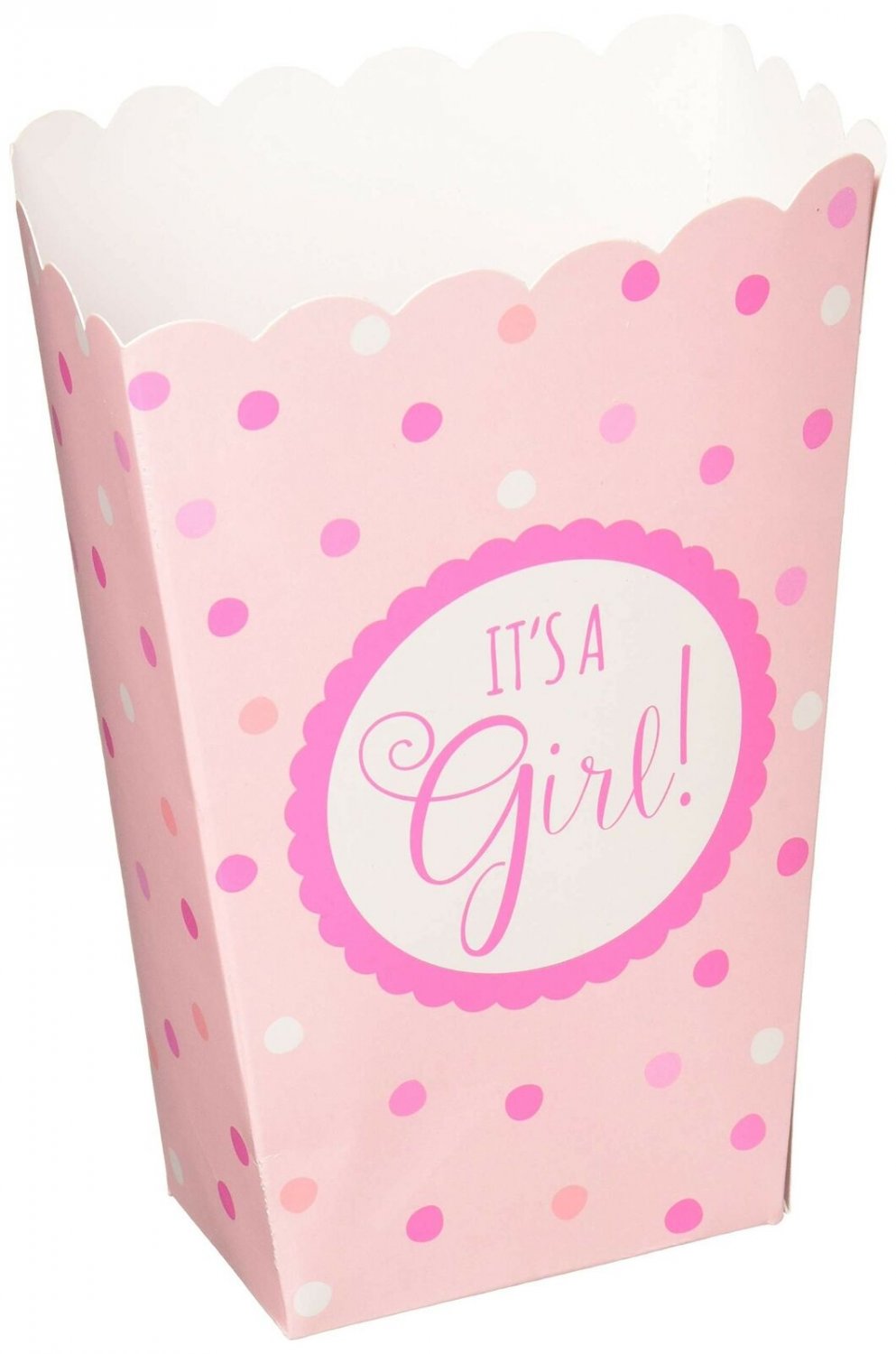 Amscan Baby Shower Popcorn Boxes , Pink 5 1/4" x 3 3/4"