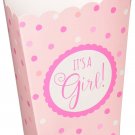 Amscan Baby Shower Popcorn Boxes , Pink 5 1/4" x 3 3/4"