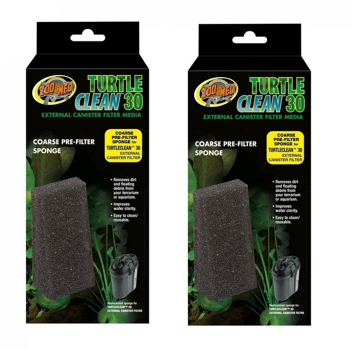 Turtle Clean 30 Coarse Pre-Filter Sponge (Pack of 2)