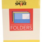 School Smart Extra Large 2-Pocket Folders, 9 x 12 Inches, Assorted Colors, Pa...