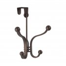 InterDesign York Lyra Over Door Organizer Hooks for Coats, Hats, Robes, Cloth...