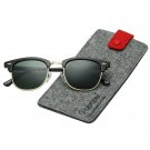 Polarspex Unisex Retro Classic Stylish Malcom Half Frame Polarized Sunglasses