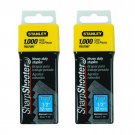 TRA708T Sharpshooter 1,000 1/2" 12MM steel narrow crown staples T-50 (2 Pack)