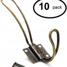 Heavy Duty Rustic Entryway Hooks - 10 Pack of Wall Mounted Vintage Double Coa...