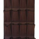 Roomganize Large Over the Door Shoe Organizer for Mens Sneakers (Bison brown)