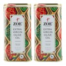 Zoe Extra Virgin Olive Oil, 1 Liter Tin (Pack of 2) 1 Liter (Pack of 2)