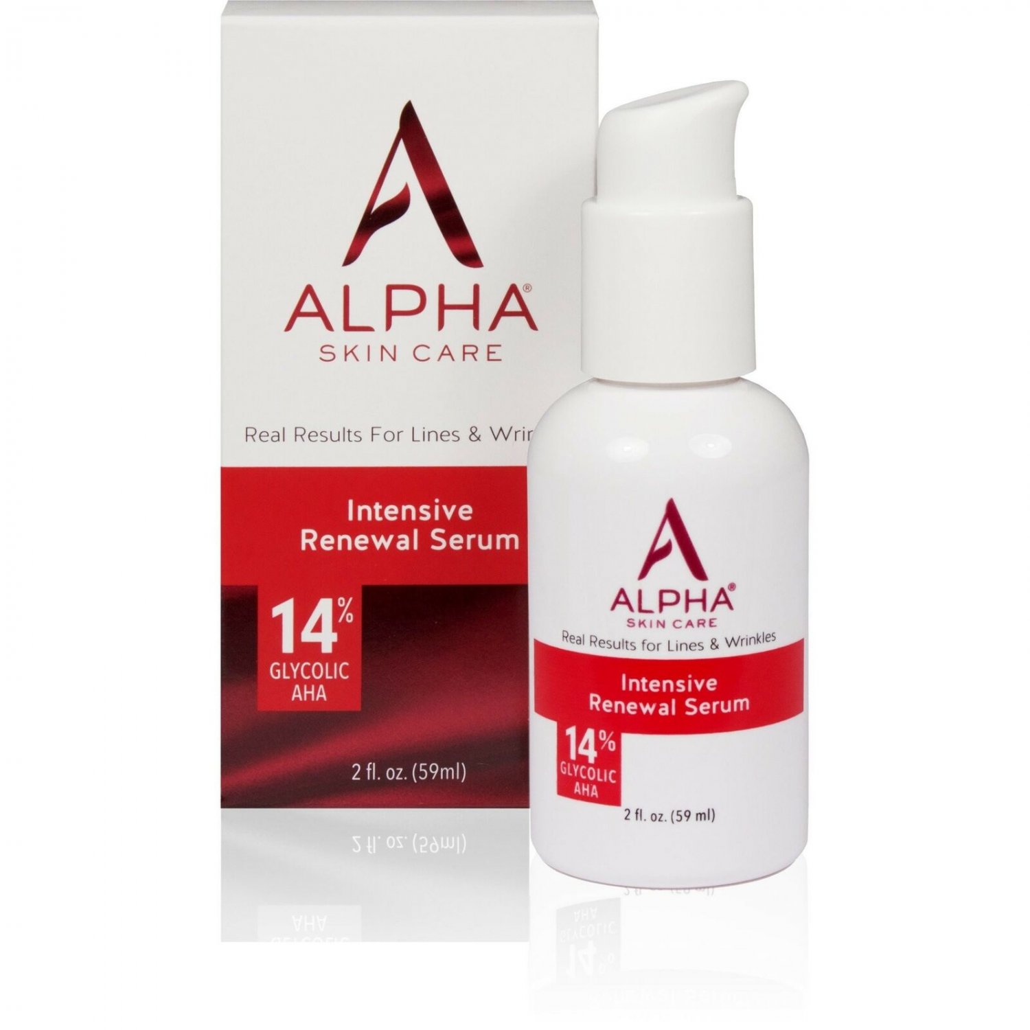 Alpha Skin Care - Intensive Renewal Serum, 14% Glycolic AHA, Real Results for...