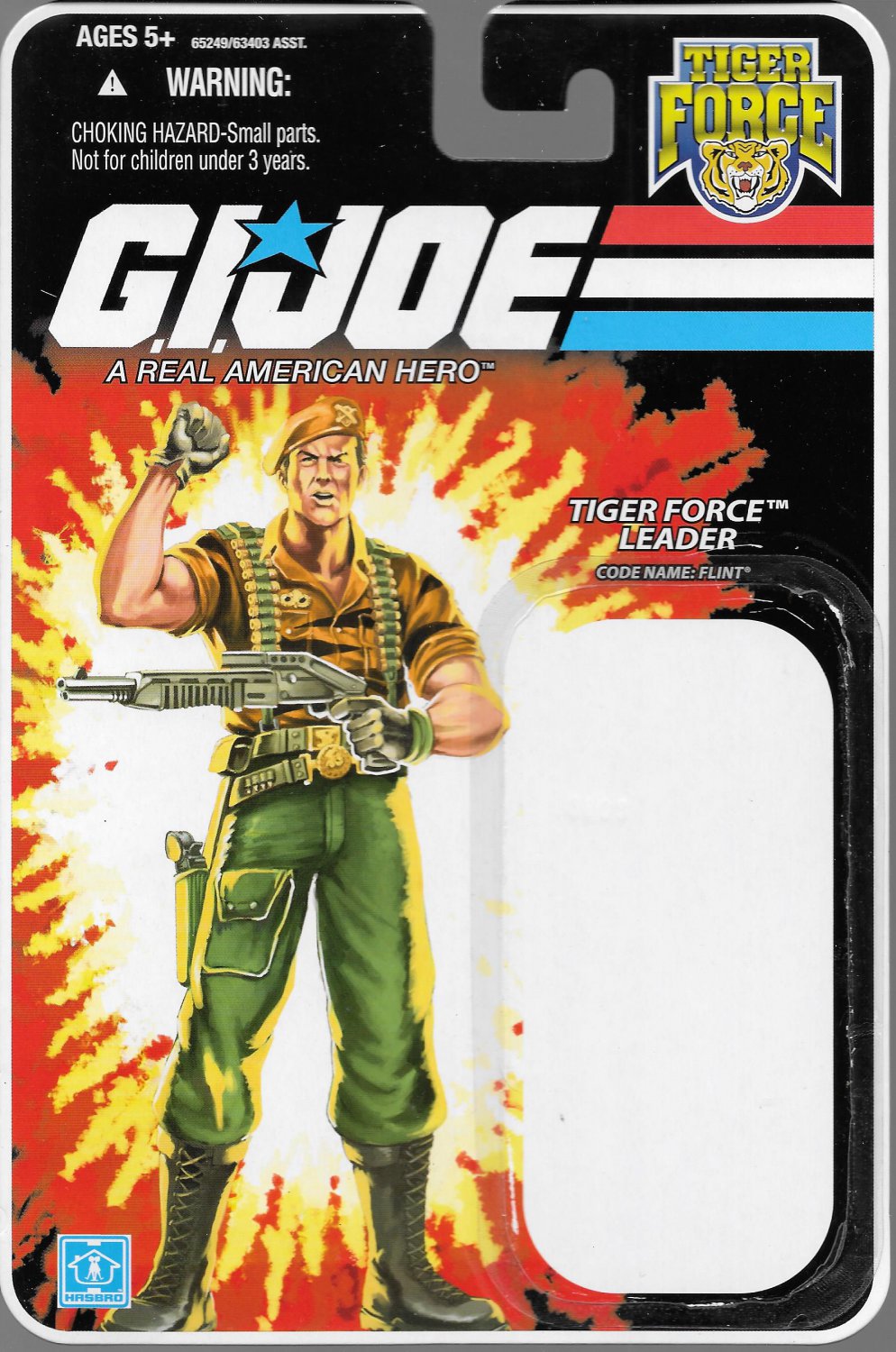 G I JOE CARD BACK TIGER FORCE LEADER FLINT