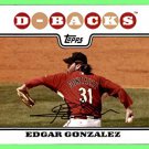 Edgar Gonzalez Arizona Diamondbacks #247 Topps 2008 baseball