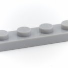 1 x 4 Lego plate - Light Gray