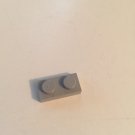 2 x 1 Lego Brick - Light Gray
