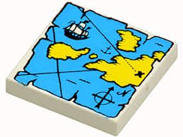 Lego Map - 2 x 2 - Pirate Map