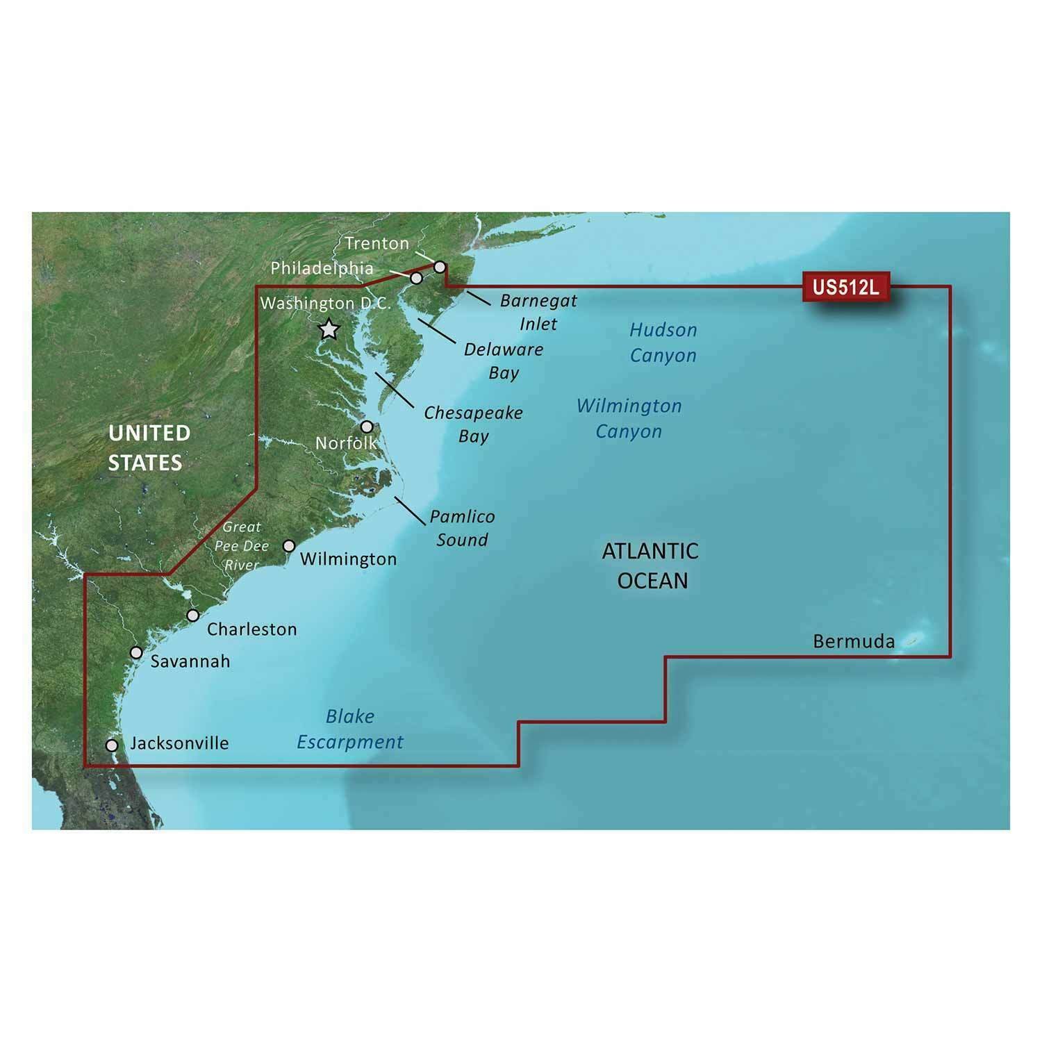 Garmin Bluechart G2 Vision VUS512L Mid Atlantic (Digital Delivery)