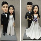 Funny wedding cake topper, cake topper for wedding ,bobble head,Custom wedding