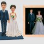 Funny wedding cake topper, cake topper for wedding ,bobble head,Custom wedding bobblehead