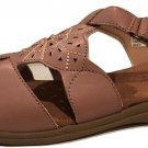Mushroom's Women's Cushioned Ankle Strapped Sandals  White & Lt. Brown