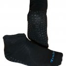 2 Pairs of Trackers Yoga Low Cut Socks Black Cotton Blend anti-slip texture