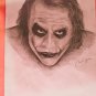 The joker portrait heath ledger from Batman movies the Dark knight pencil drawing
