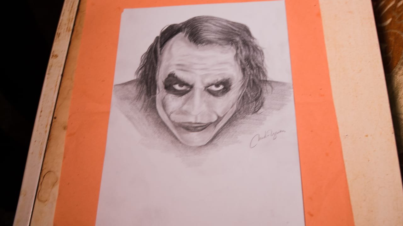 The Joker Portrait Heath Ledger From Batman Movies The