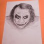 The joker portrait heath ledger from Batman movies the Dark knight pencil drawing
