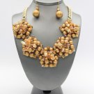 Assorted Glass And Pearl Beaded Necklace Set  B1SKSN5148GLDGD