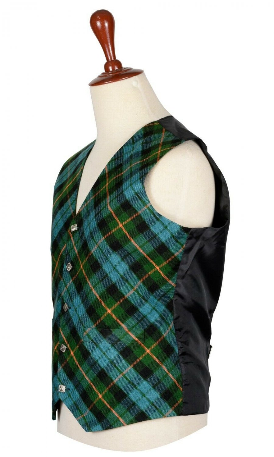 36 Size Gunn Ancient Biased Pattern 5 Buttons Tartan Waistcoat / Kilt ...