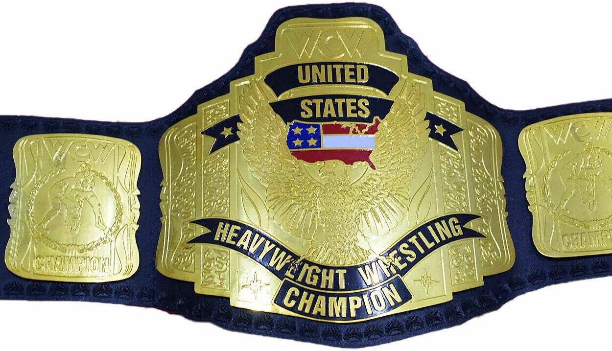 WCW UNITED STATES HEAVYWEIGHT CHAMPIONSHIP BELT 2MM BRASS ADULT SIZE REPLICA