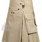 Phantom Khaki Utility Kilt For Men Custom Made Workmen Tactical Kilt