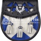 Scottish Kilt Sporran - Saltire Flag Sporran - Handmade Premium Day Sporran