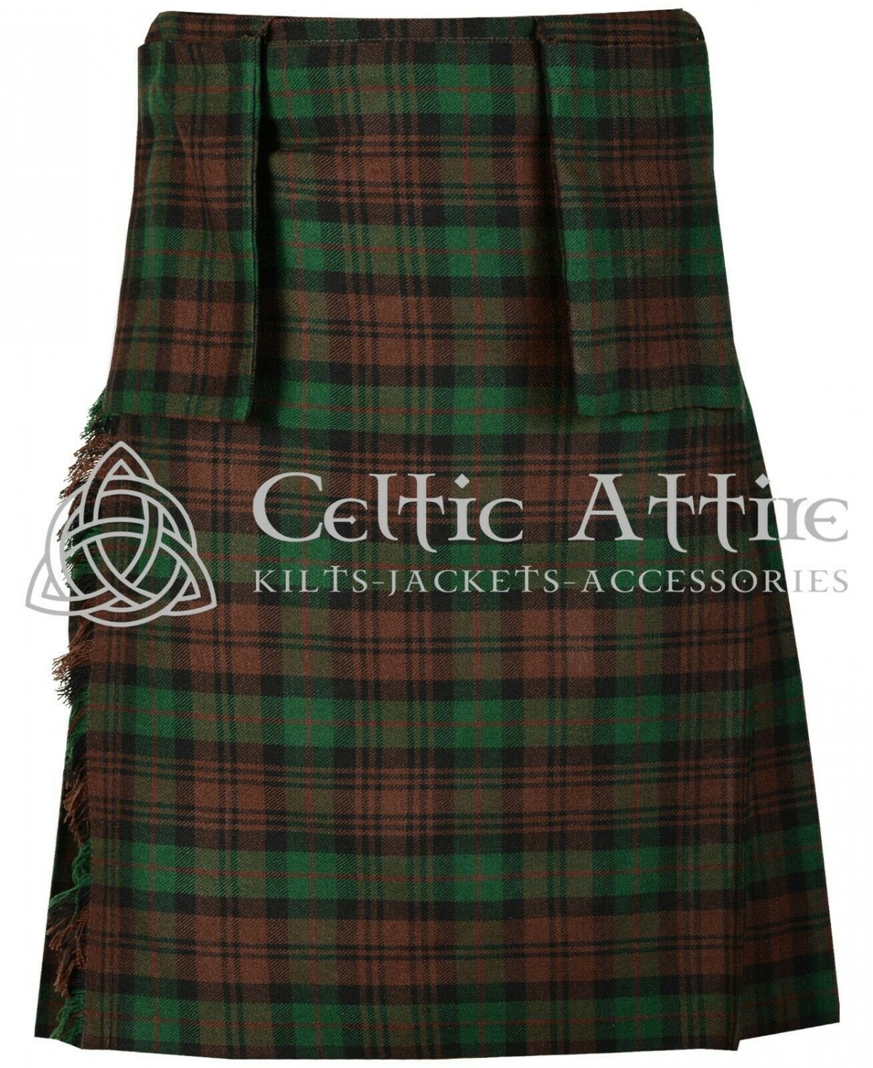Brown Watch 8 Yard Tartan Utility Kilt For Men