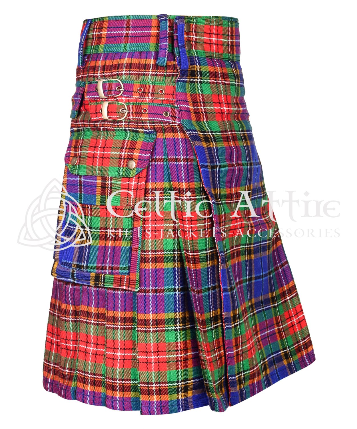 Beattie Clan Utility Tartan Kilt For Men Custom Size 12 Colors