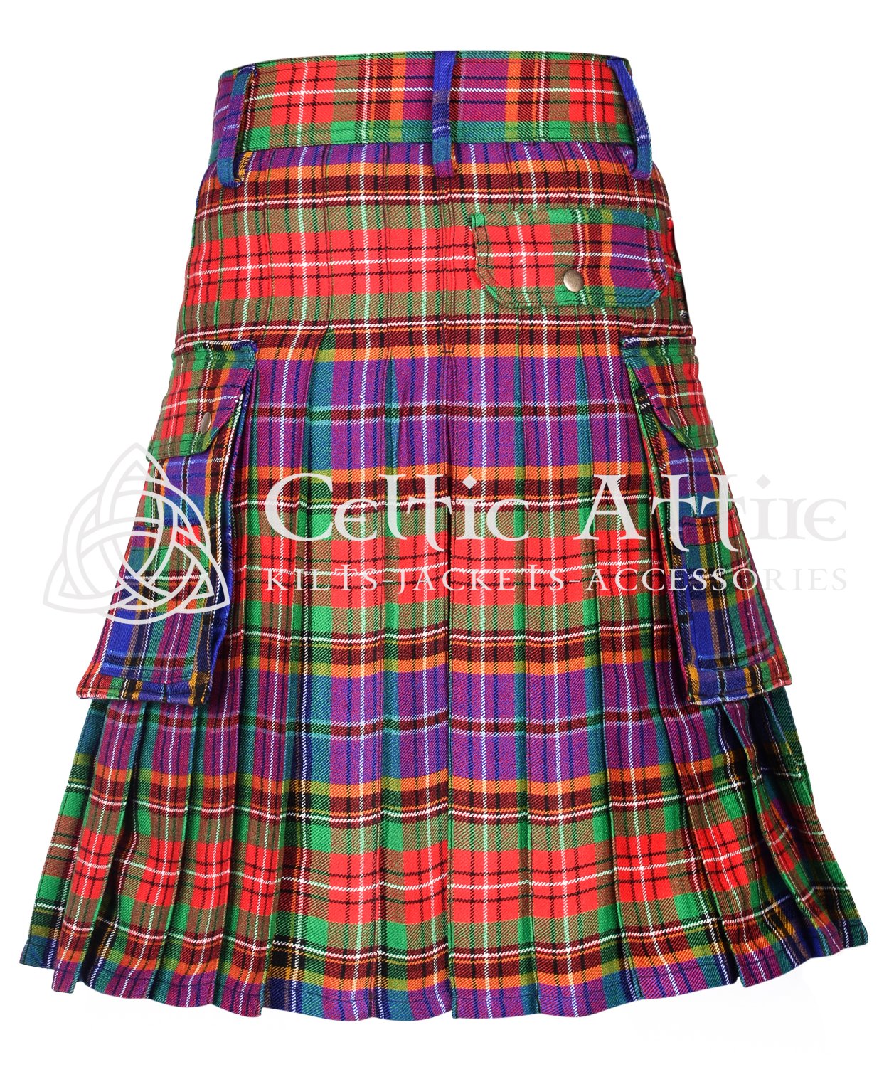 Beattie Clan Utility Tartan Kilt For Men Custom Size 12 Colors