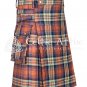 Irn bru Utility Tartan Kilt For Men Custom Size 12 Colors