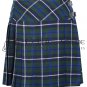 Scottish Tartan Mini Skirt - Custom Size - Douglas Blue Tartan
