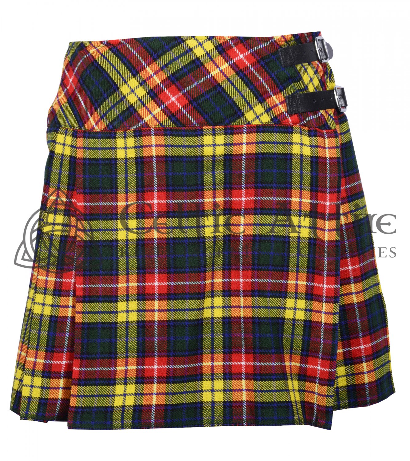 Scottish Tartan Mini Skirt - Custom Size - Buchanan Tartan