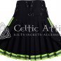 Black Cotton Utility Kilt for Men Firefighter Tactical Scottish Kilt Made to Order