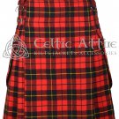 Wallace Tartan UTILITY KILT Scottish Cargo Kilt for Men - Custom Size