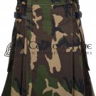 Army Camo Utility Kilt - Custom Size - Scottish Highlander Modern Kilt