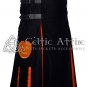 Halloween Pumpkin Theme Gothic Utility Kilt - Cotton Utility Kilt for Men